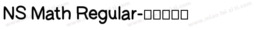 NS Math Regular字体转换